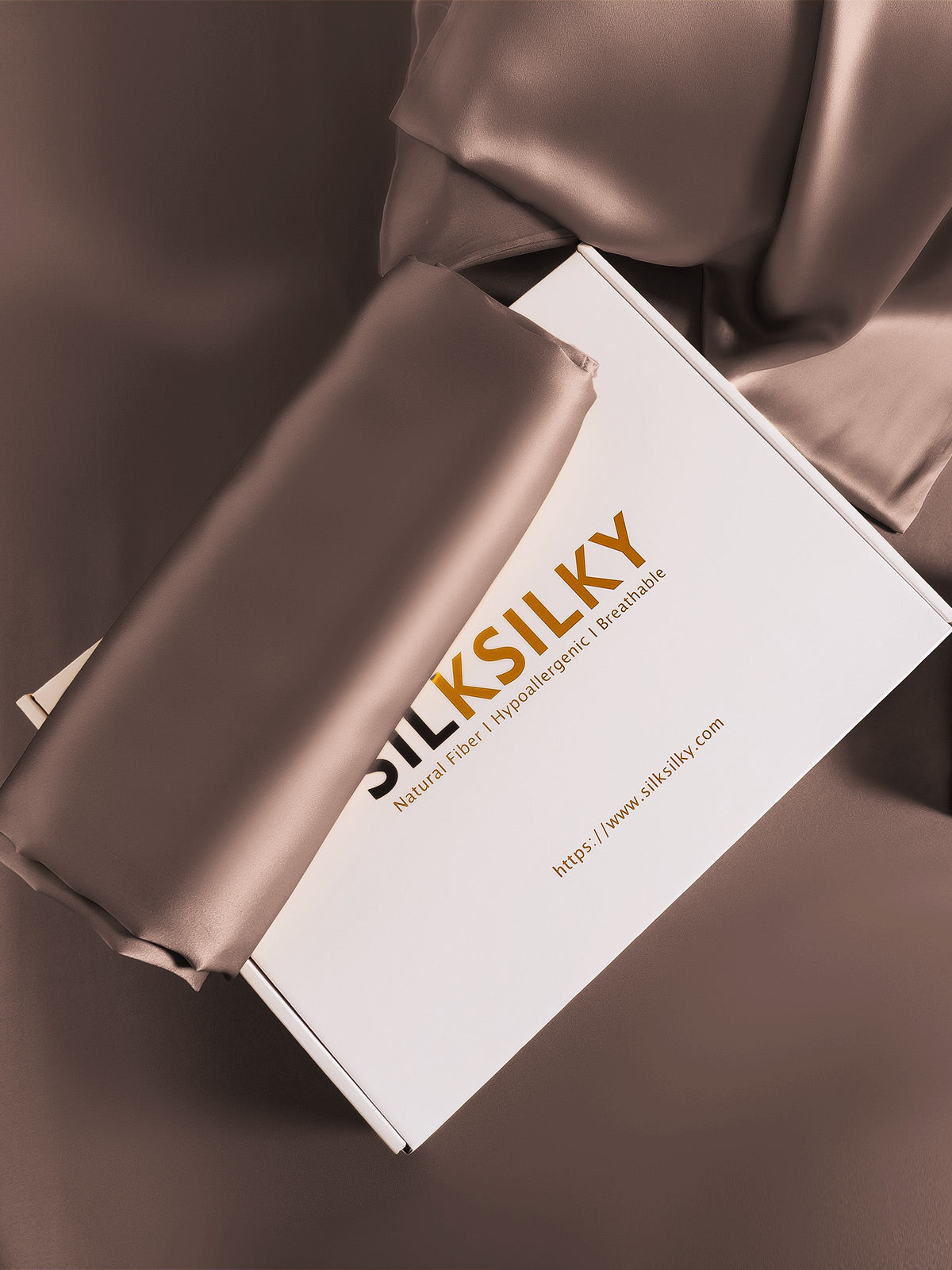 [Brown] SilkSilky-CA 19Momme Pure Silk Pillowcase 007