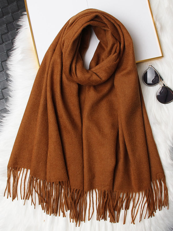 [Brown] SilkSilky-CA Wool Scarf 006