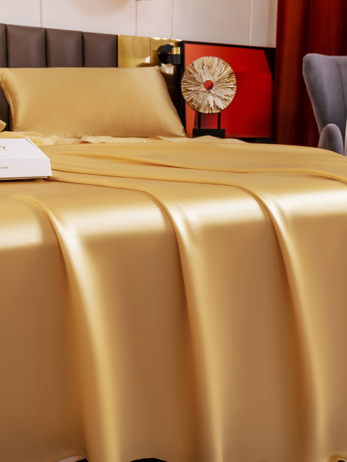 [Champagne] SilkSilky-CA 19Momme Pure Silk Bedding Set 003