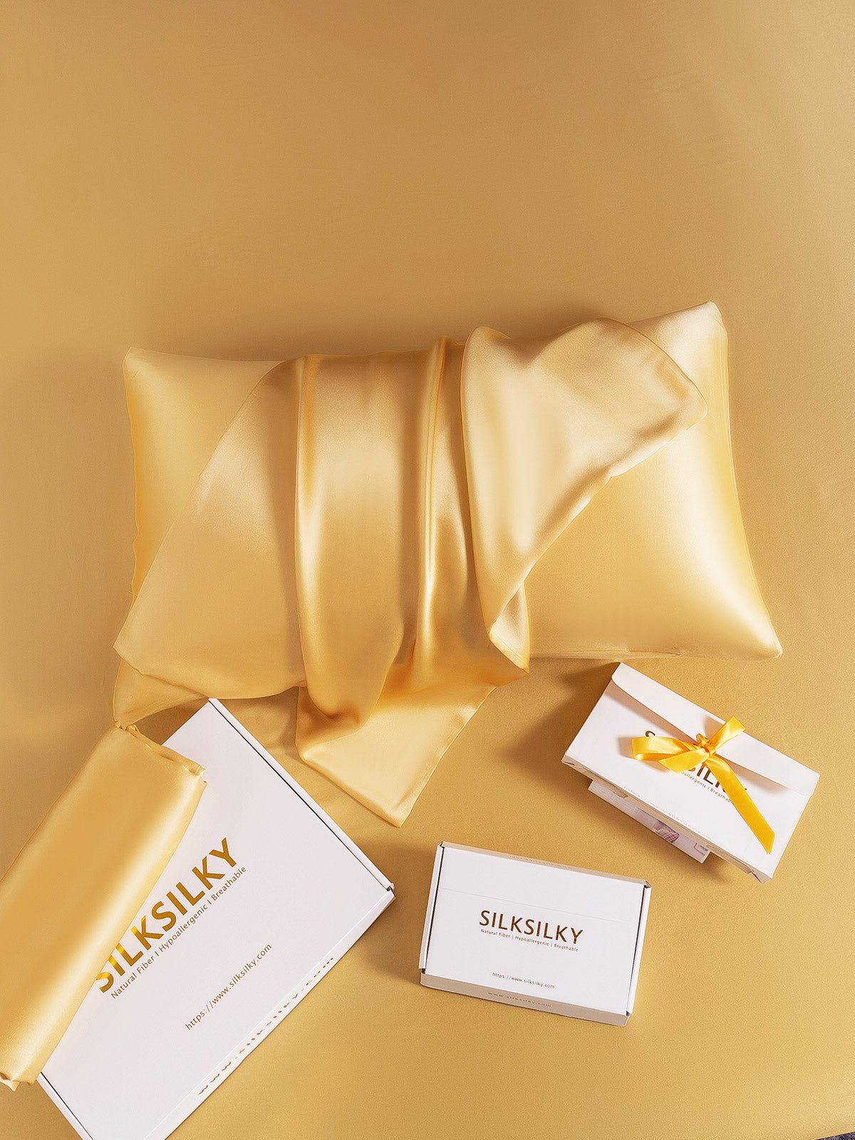 [Champagne] SilkSilky-CA 19Momme Pure Silk Pillowcase 004