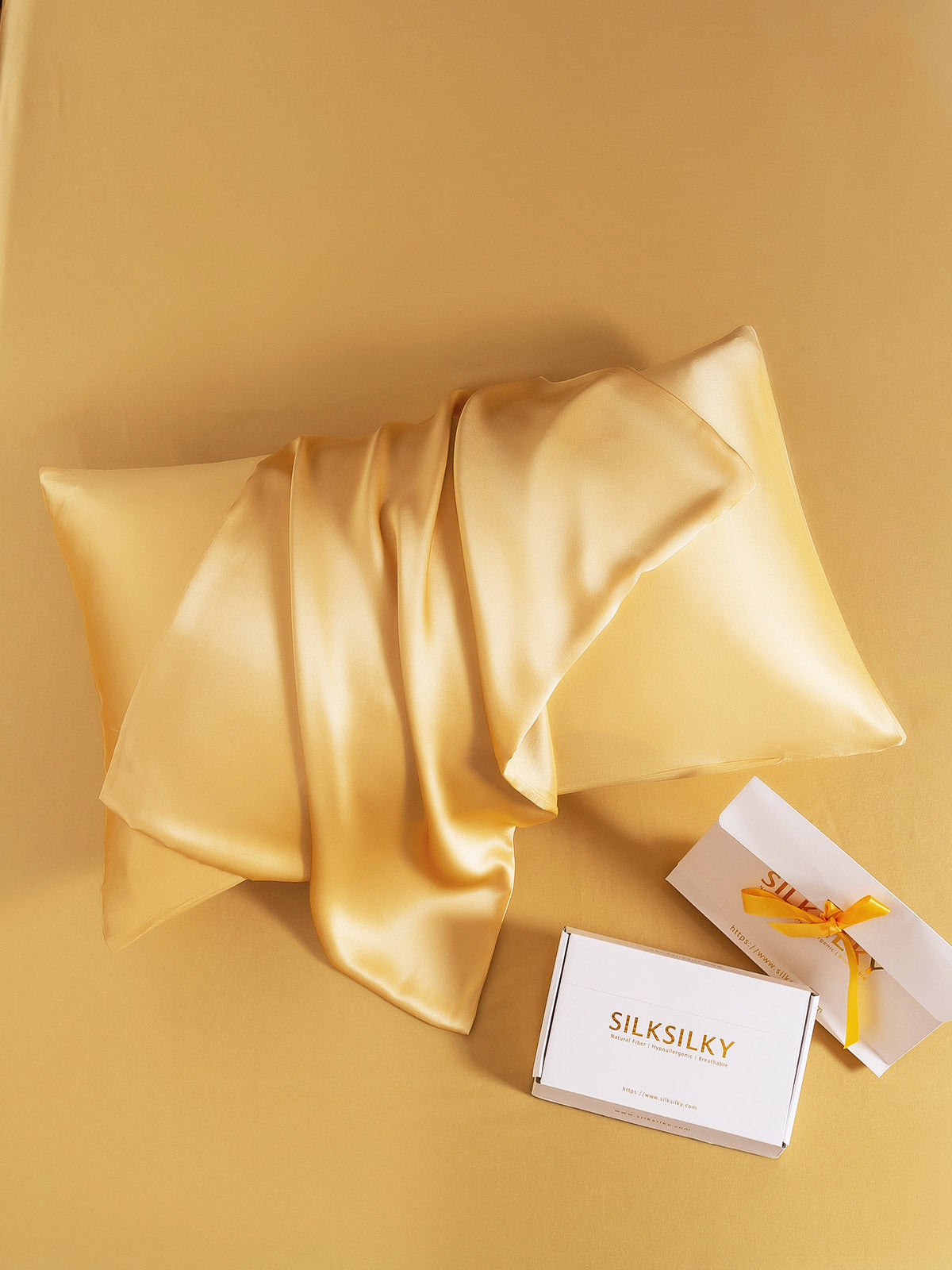 [Champagne] SilkSilky-CA 19Momme Pure Silk Pillowcase 006