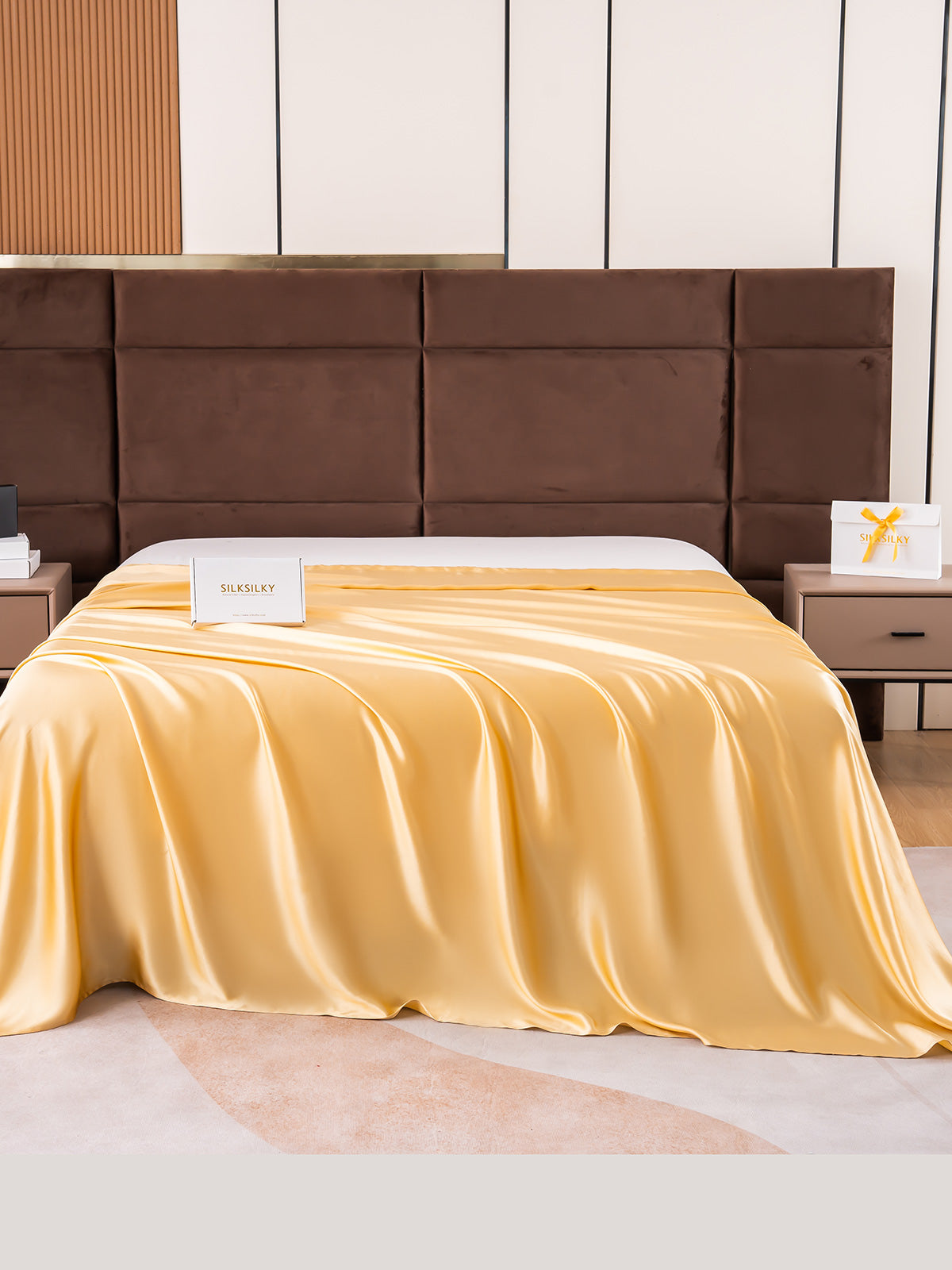 [Champagne] SilkSilky-CA 19Momme Pure Silk Sheet 001