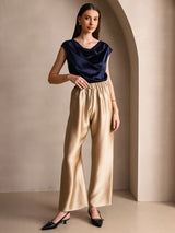 [Champagne] SilkSilky-CA 19Momme Silk Womens Pants 007,