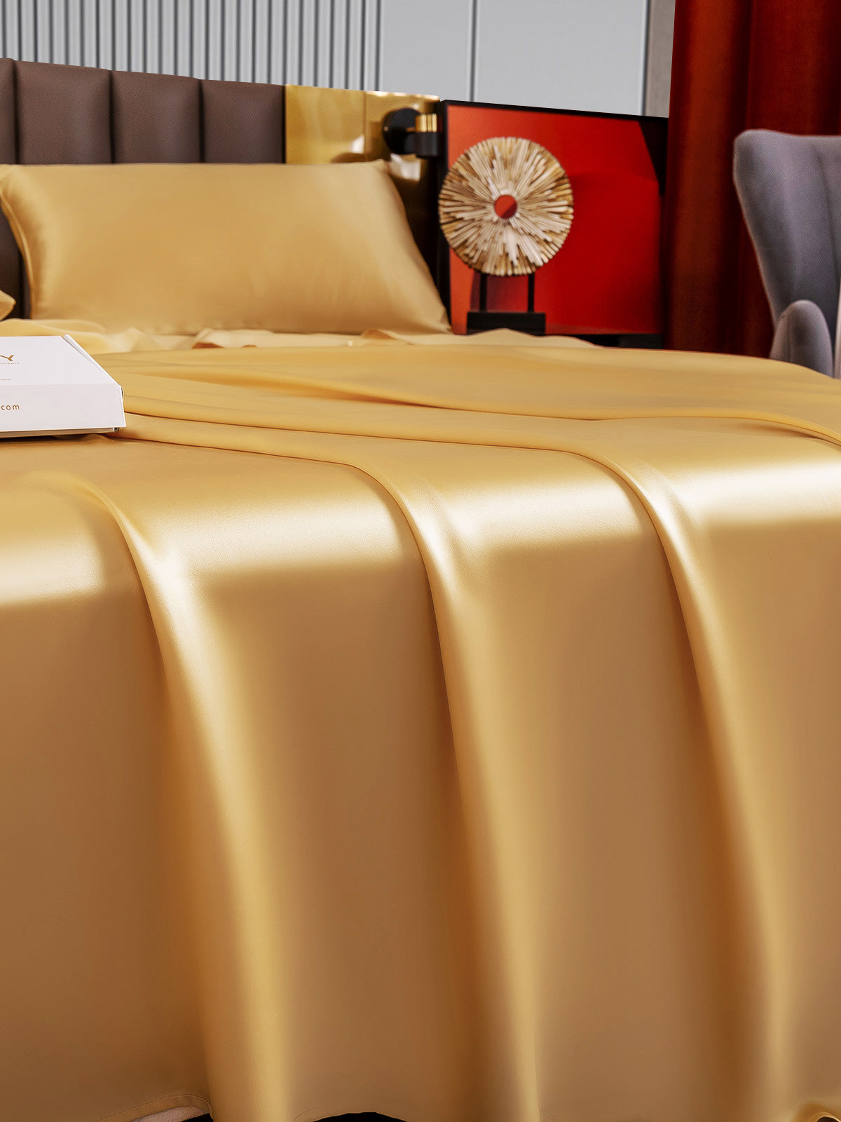 [Champagne] SilkSilky-CA 22Momme Pure Silk Bedding Set 003