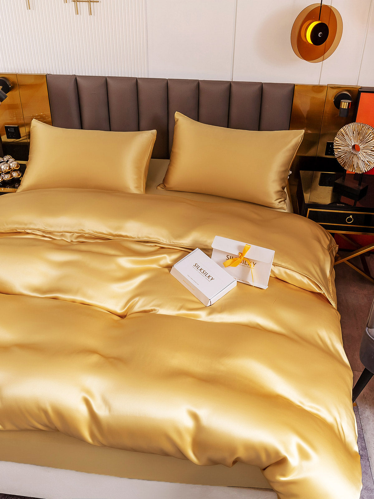 [Champagne] SilkSilky-CA 25Momme Pure Silk Duvet Cover 001