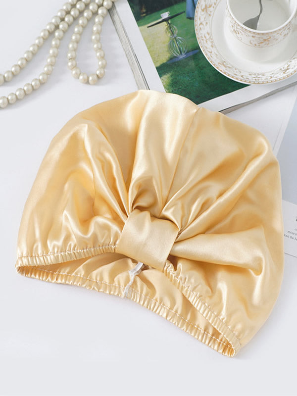 [Champagne] SilkSilky-CA Pure Silk Sleep Cap 002