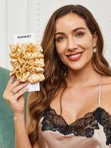 [Champagne] SilkSilky-CA Scrunchie 001