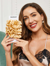 [Champagne] SilkSilky-CA Scrunchie 002