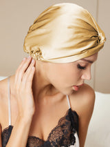 [Champagne] SilkSilky-CA Sleep Cap 002