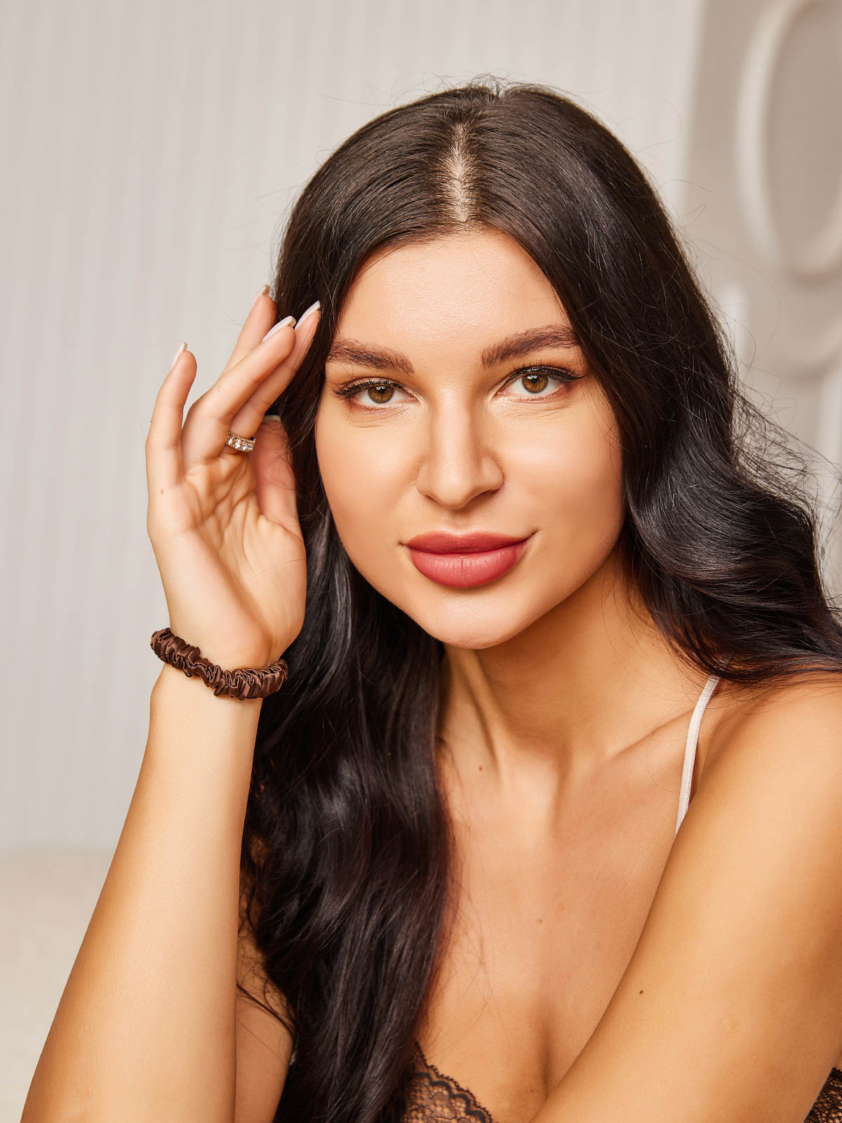 [Coffee] SilkSilky-CA 19Momme Pure Silk Scrunchie 002