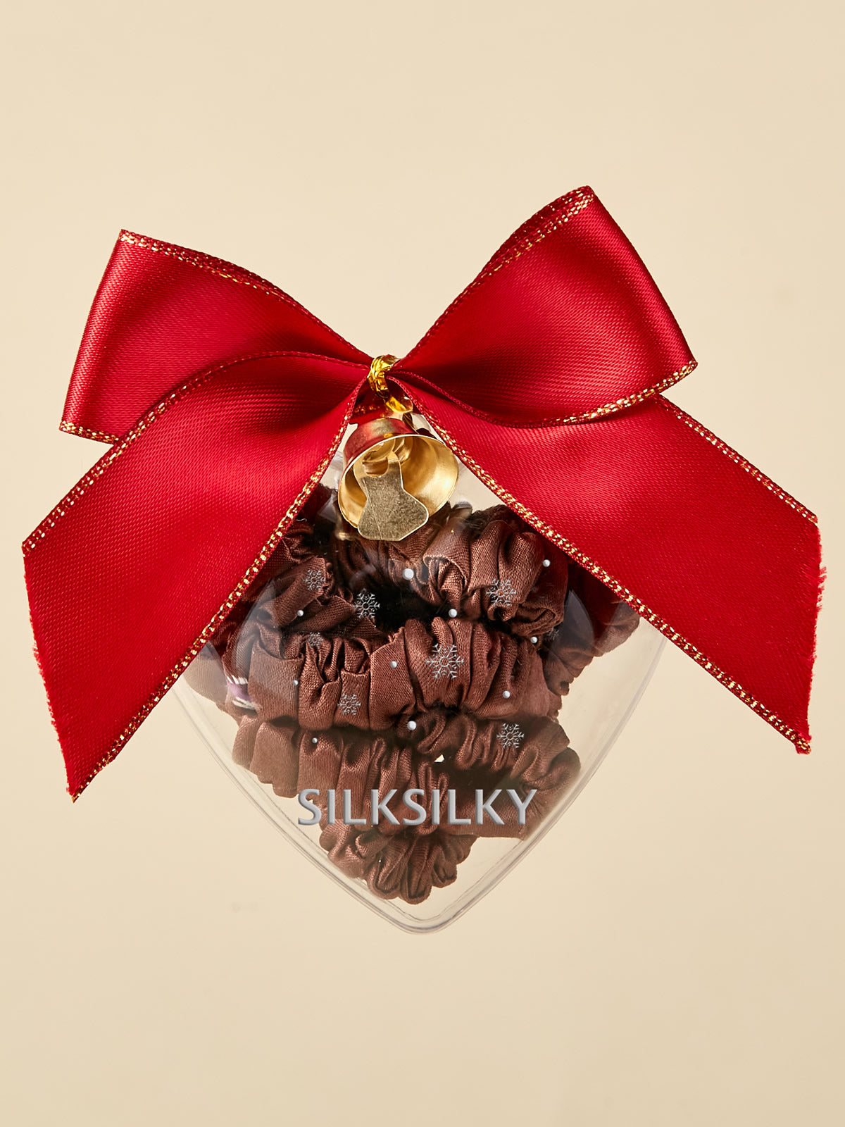 [Coffee] SilkSilky-CA Pure Silk Scrunchie 001