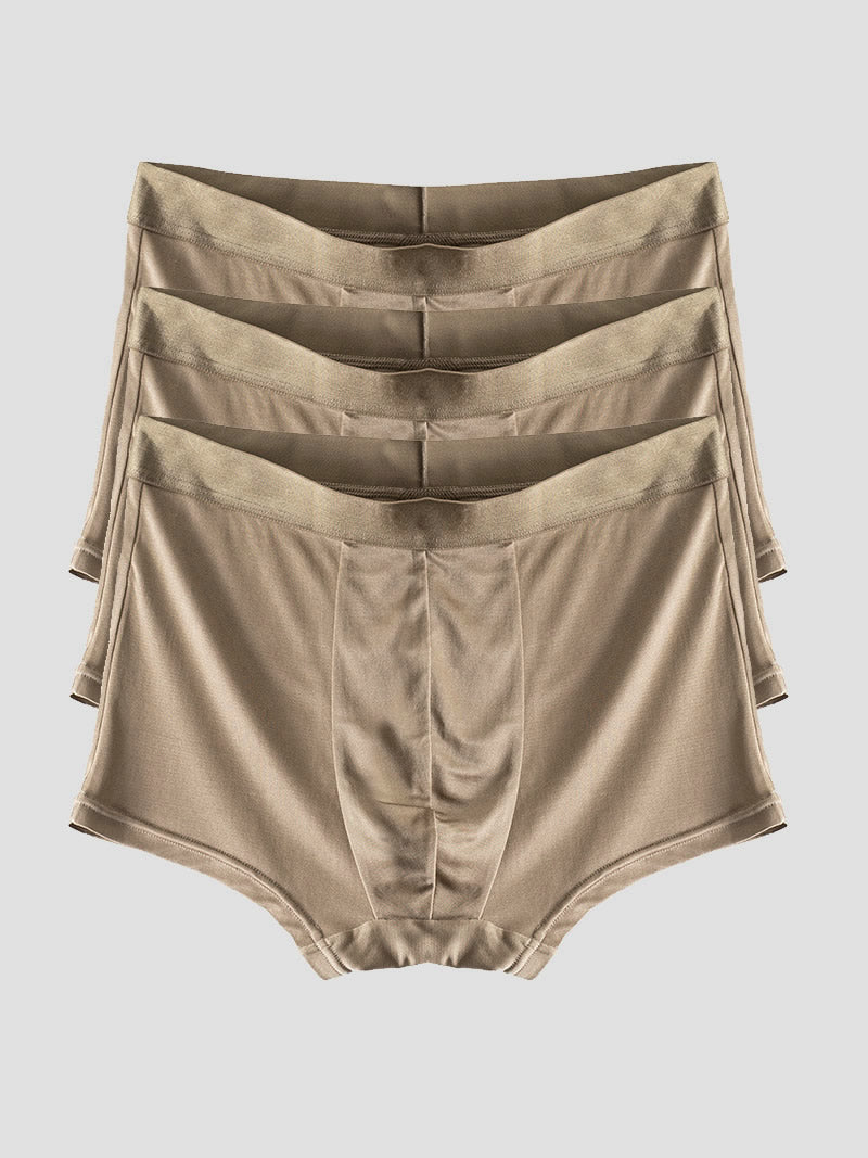 [Coffee] SilkSilky-CA Silk Knitted Mens Underwear 006