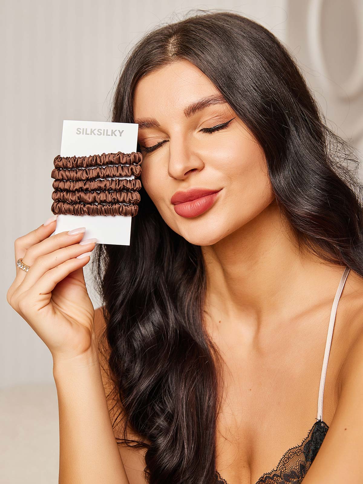 [Coffee] SilkSilky-CA 19Momme Scrunchie 002
