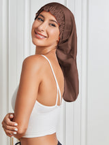 [Coffee] SilkSilky-CA Pure Silk Sleep Cap 004