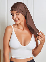 [Coffee] SilkSilky-CA Pure Silk Sleep Cap 005