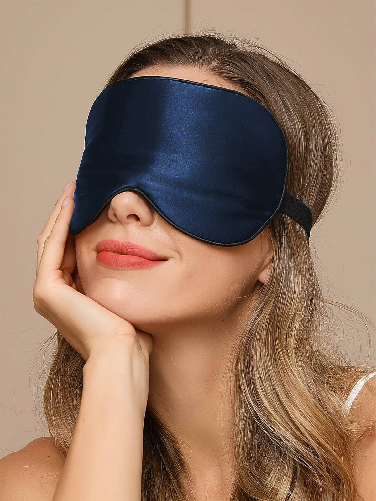 [Dark Blue] SilkSilky-CA 19Momme Pure Silk Eye Mask 002