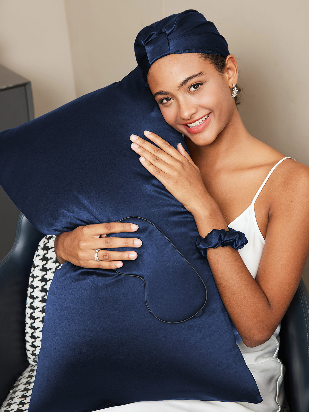 [Dark Blue] SilkSilky-CA 19Momme Pure Silk Pillowcase Set 001