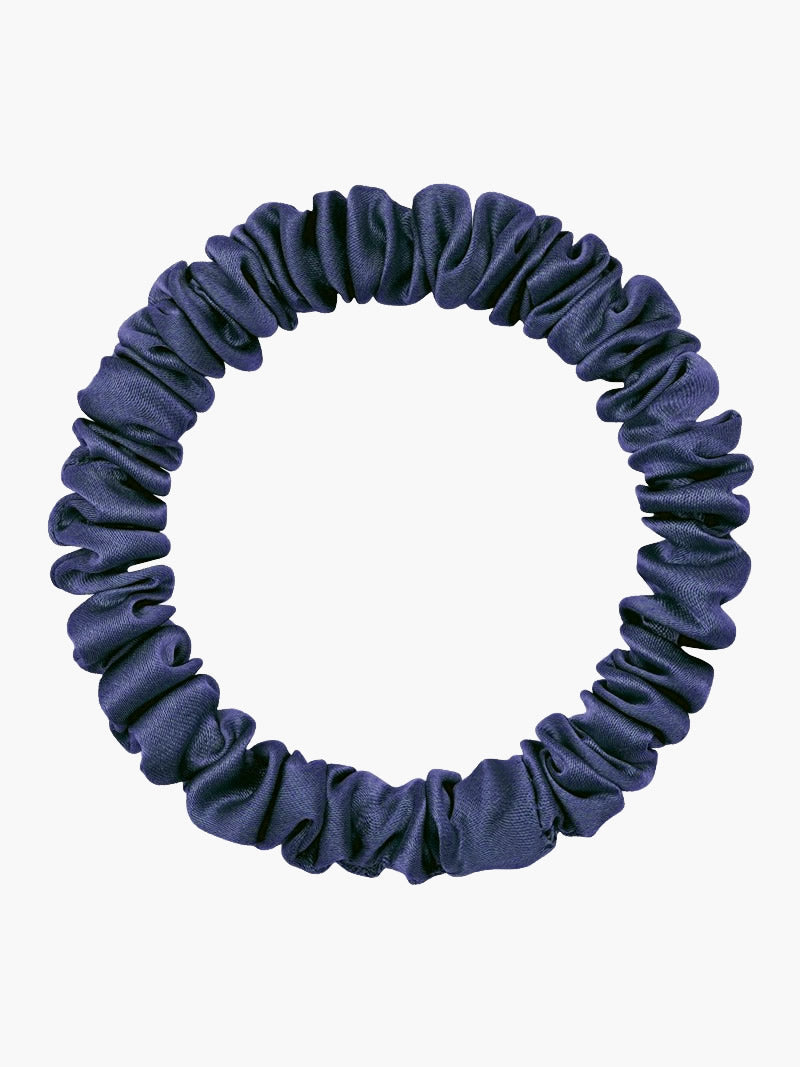 [Dark Blue] SilkSilky-CA 19Momme Pure Silk Scrunchie 004
