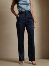 [Dark Blue] SilkSilky-CA 19Momme Silk Womens Pants 001