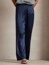 [Dark Blue] SilkSilky-CA 19Momme Silk Womens Pants 003,