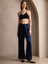 [Dark Blue] SilkSilky-CA 19Momme Silk Womens Pants 008,