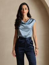 [Dark Blue] SilkSilky-CA 19Momme Silk Womens Pants 009