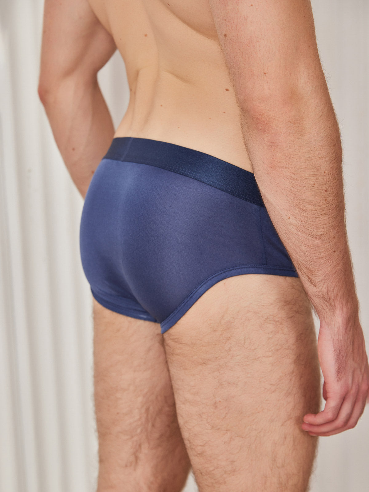 [Dark Blue] SilkSilky-CA Silk Knitted Mens Underwear 003