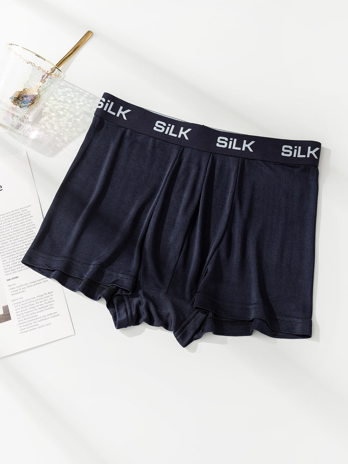 [Dark Blue] SilkSilky-CA Silk Knitted Mens Underwear 004