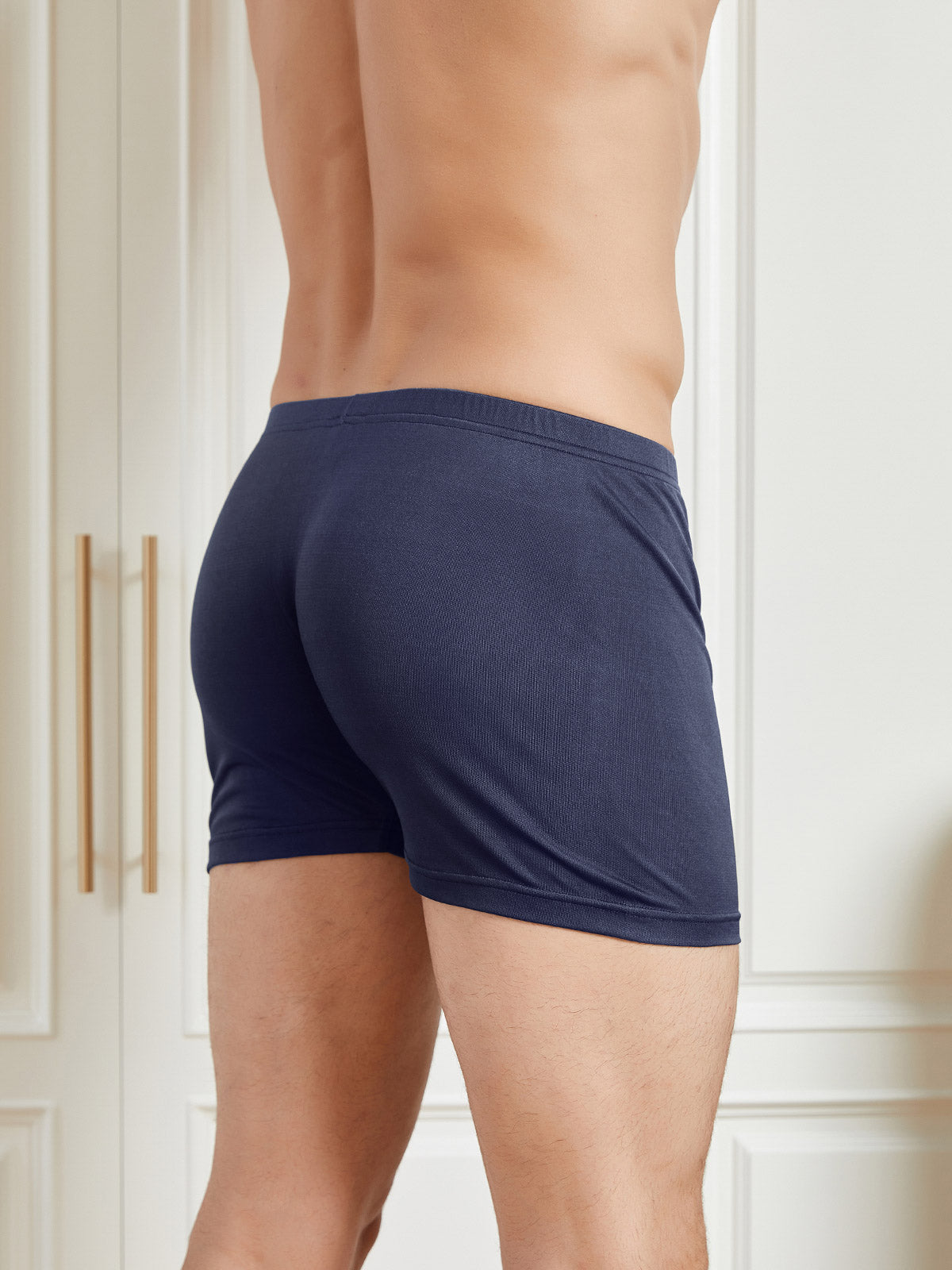 [Dark Blue] SilkSilky-CA Silk Knitted Mens Underwear 005