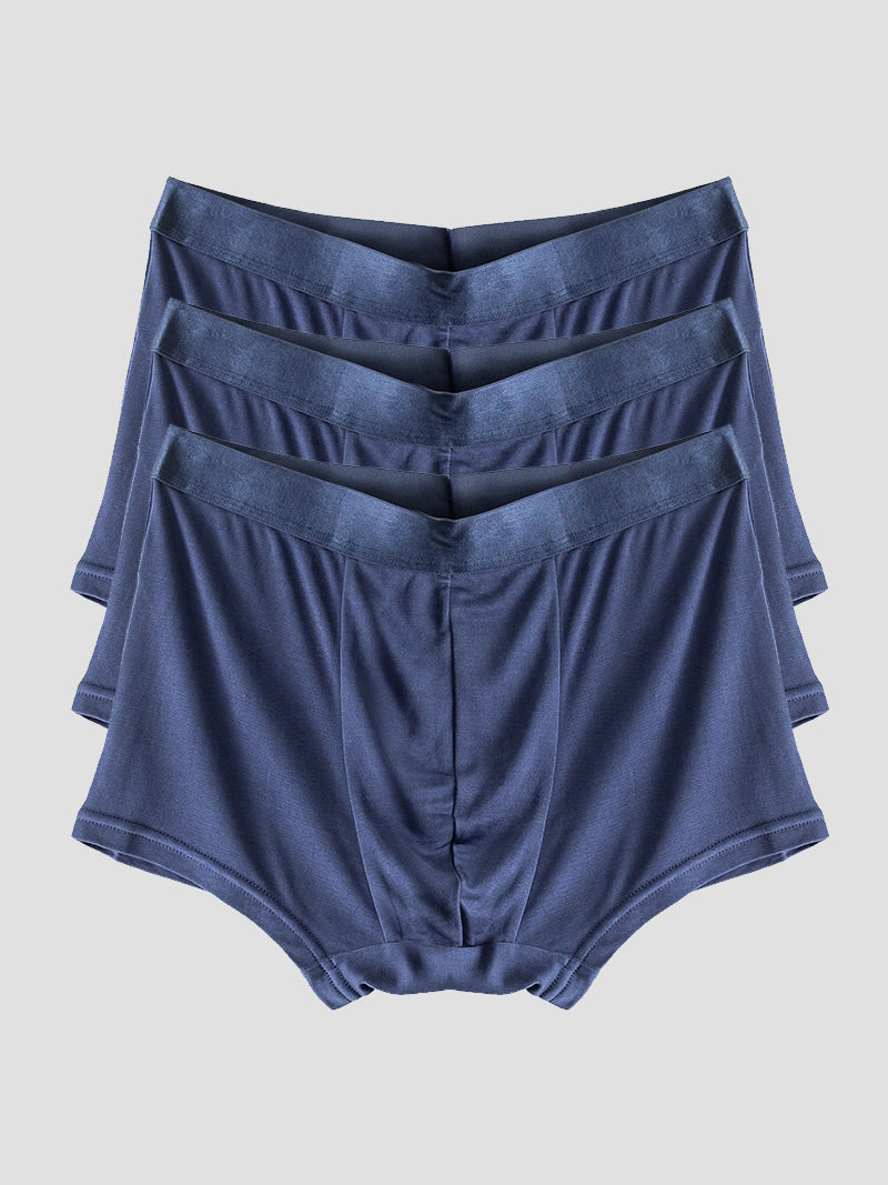 [Dark Blue] SilkSilky-CA Silk Knitted Mens Underwear 005
