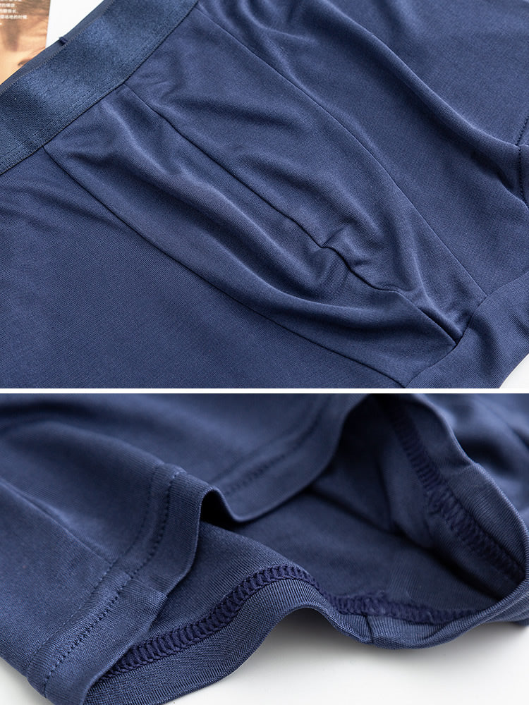[Dark Blue] SilkSilky-CA Silk Knitted Mens Underwear 007