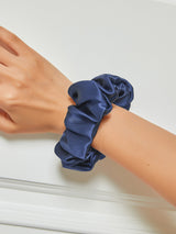 [Dark Blue] SilkSilky-CA Scrunchie 001