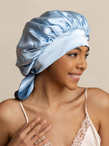 [Dark Blue] SilkSilky-CA Sleep Cap 003