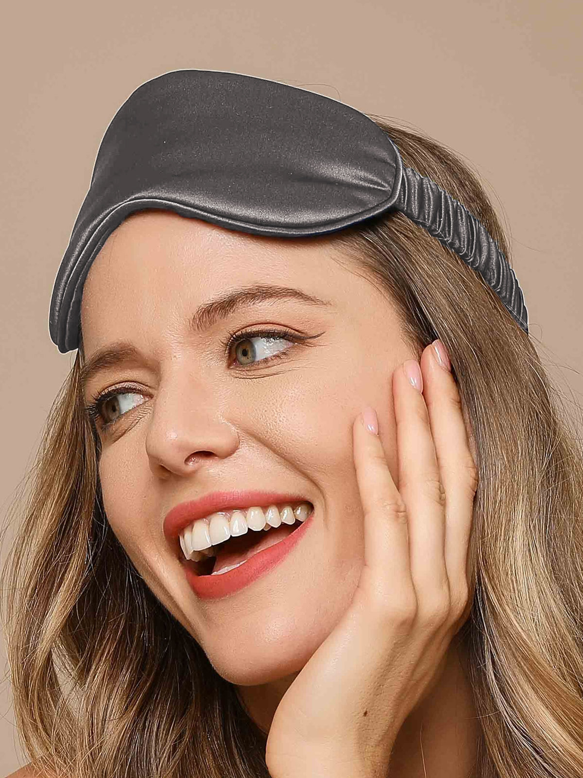[Dark Gray] SilkSilky-CA 19Momme Pure Silk Eye Mask 004