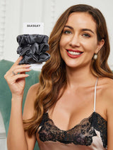 [Dark Gray] SilkSilky-CA Scrunchie 002