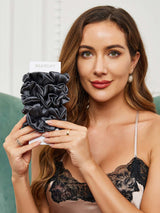 [Dark Gray] SilkSilky-CA Scrunchie 002