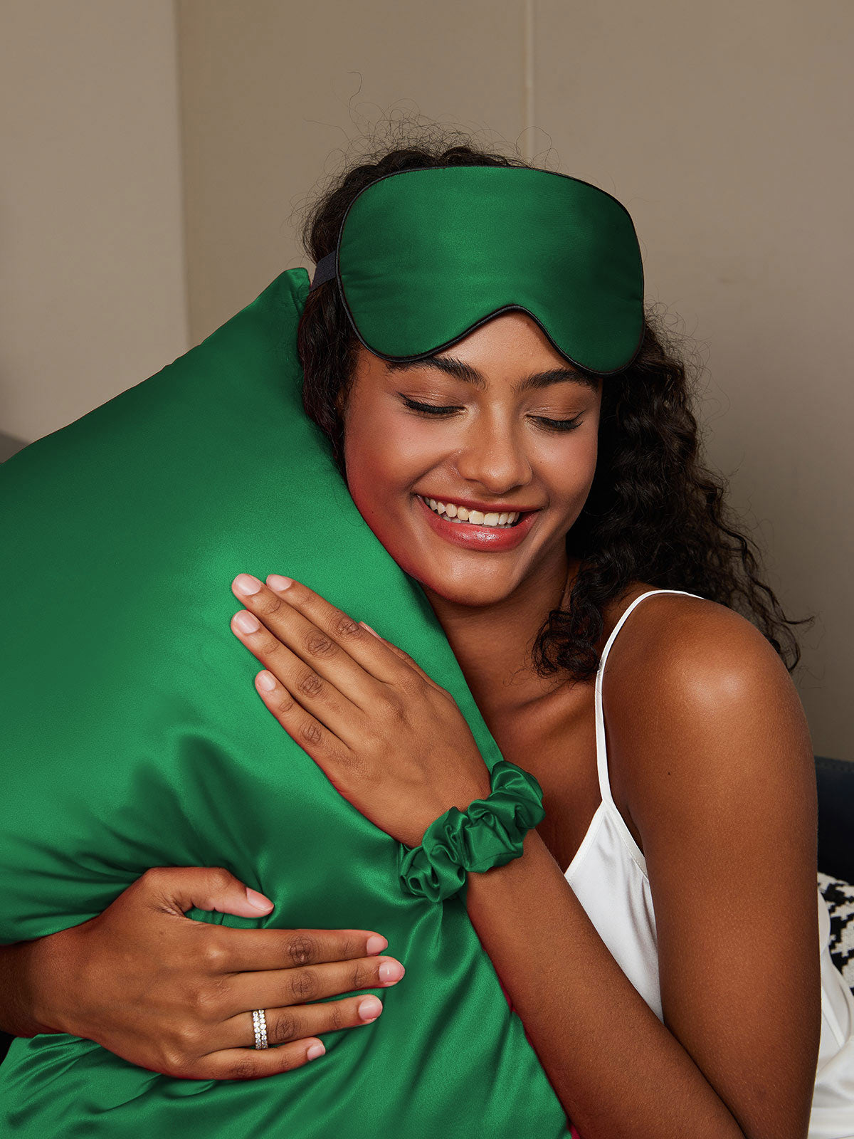 [Dark Green] SilkSilky-CA 19Momme Pure Silk Pillowcase Set 001