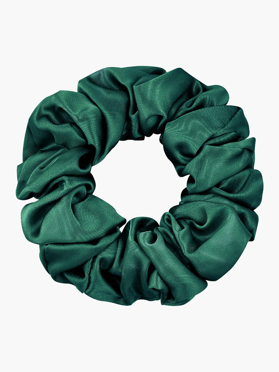 [Dark Green] SilkSilky-CA 19Momme Pure Silk Scrunchie 004