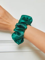 [Dark Green] SilkSilky-CA Scrunchie 001
