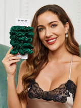 [Dark Green] SilkSilky-CA Scrunchie 002