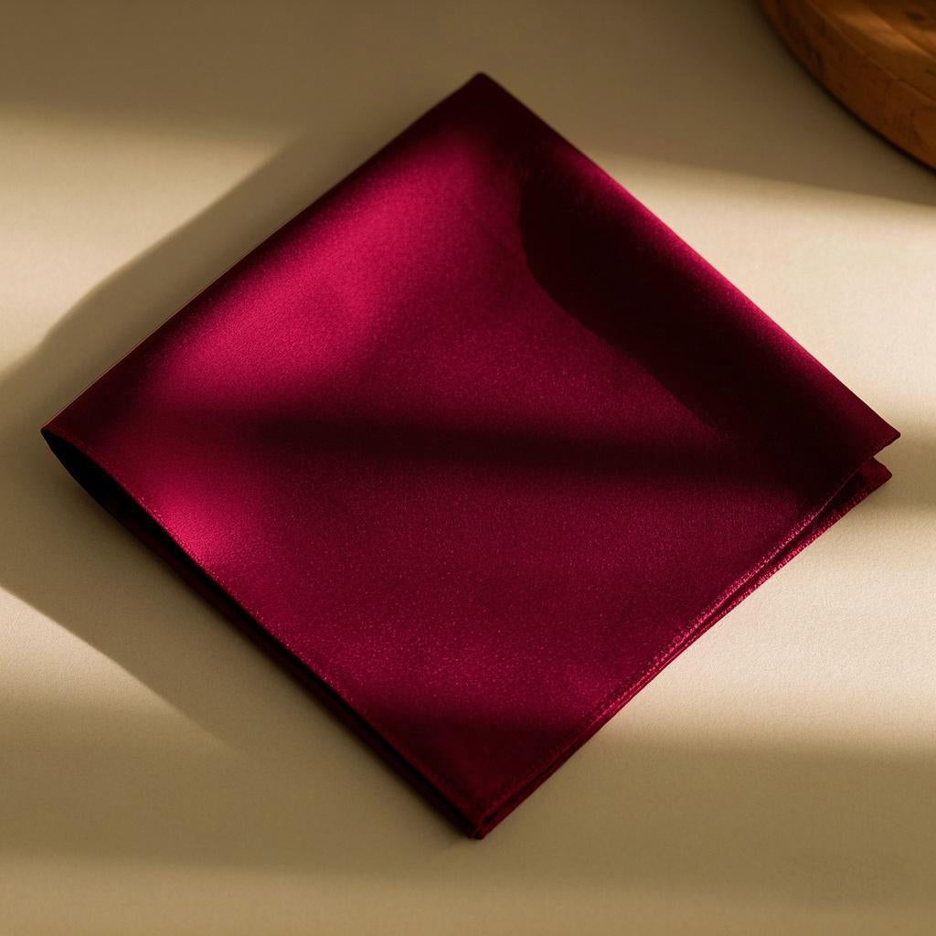 [Dark Red] SilkSilky-CA Pure Silk Scarf 004