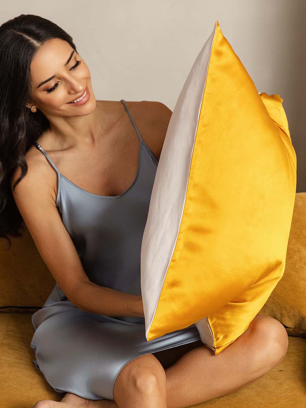 22Momme 100% Mulberry Silk Pillowcase - Two-tone Design