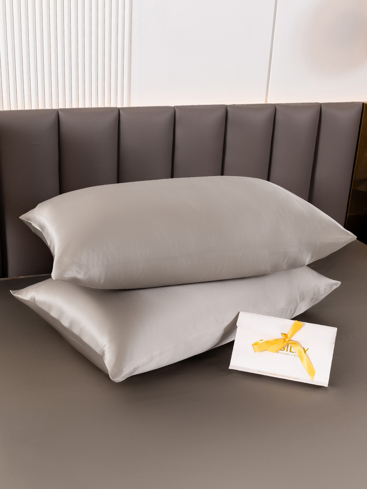 [Gray] SilkSilky-CA 19Momme Pure Silk Pillowcase 004