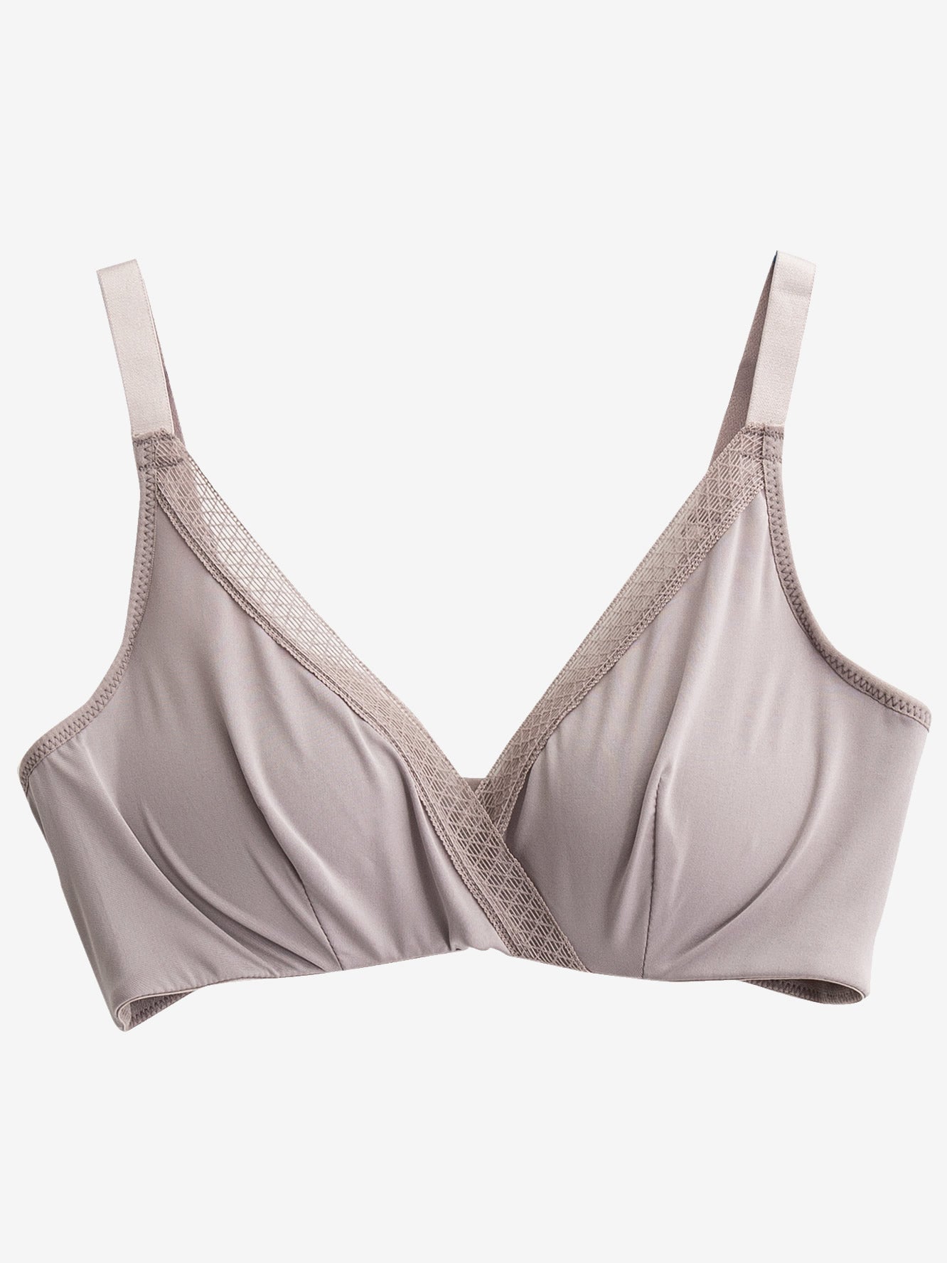 [Gray] SilkSilky-CA Silk Knitted Bra 004