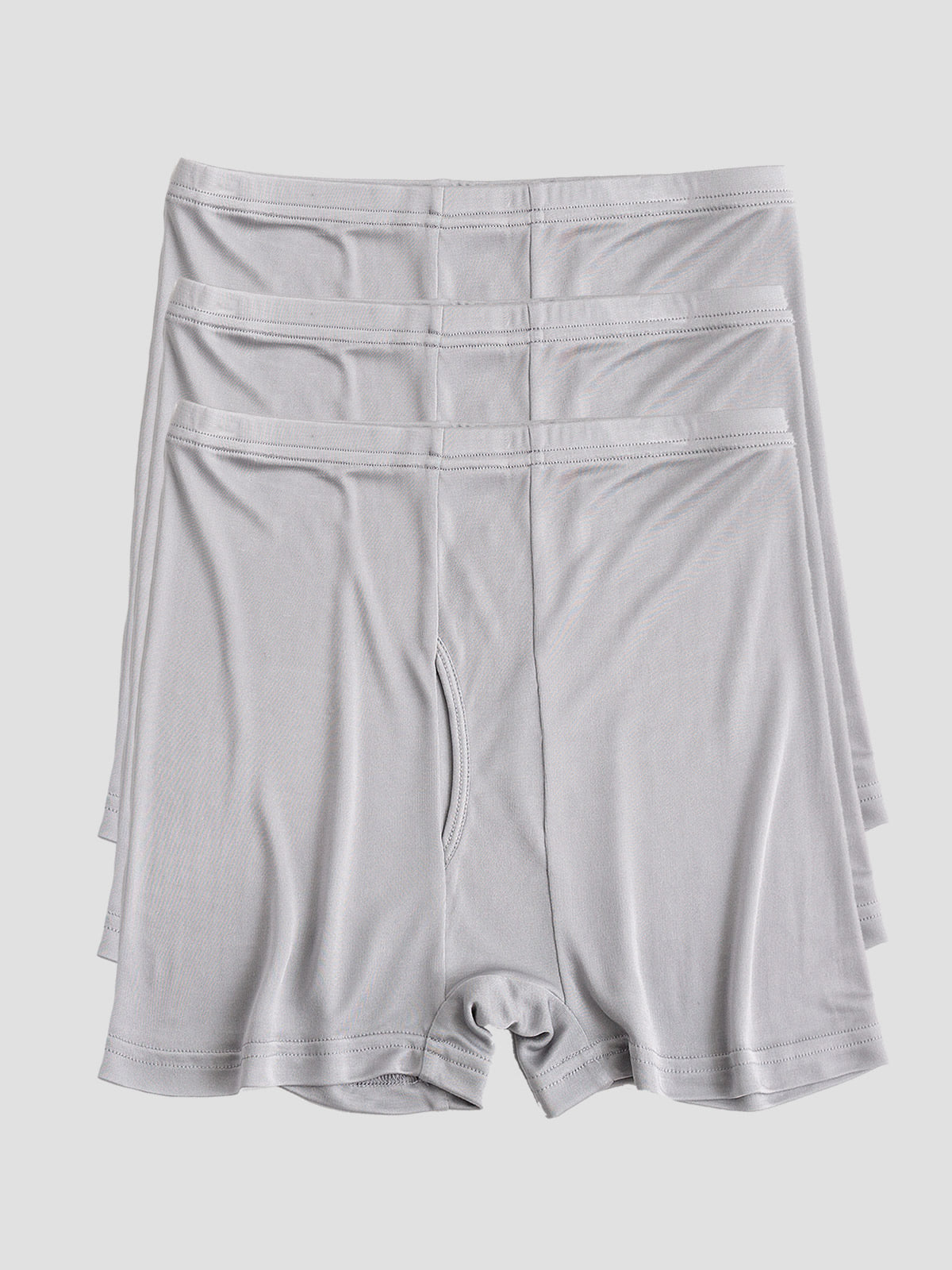 [Gray] SilkSilky-CA Silk Knitted Mens Underwear 002