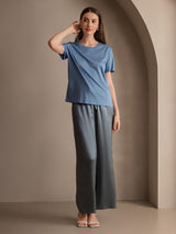 [Grayish Blue] SilkSilky-CA Women's Pants 003
