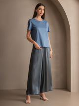 [Grayish Blue] SilkSilky-CA Women's Pants 004