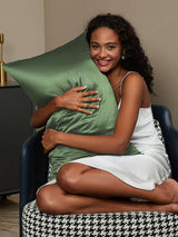 [Grayish Green] SilkSilky-CA 30Momme Pure Silk Pillowcase 002