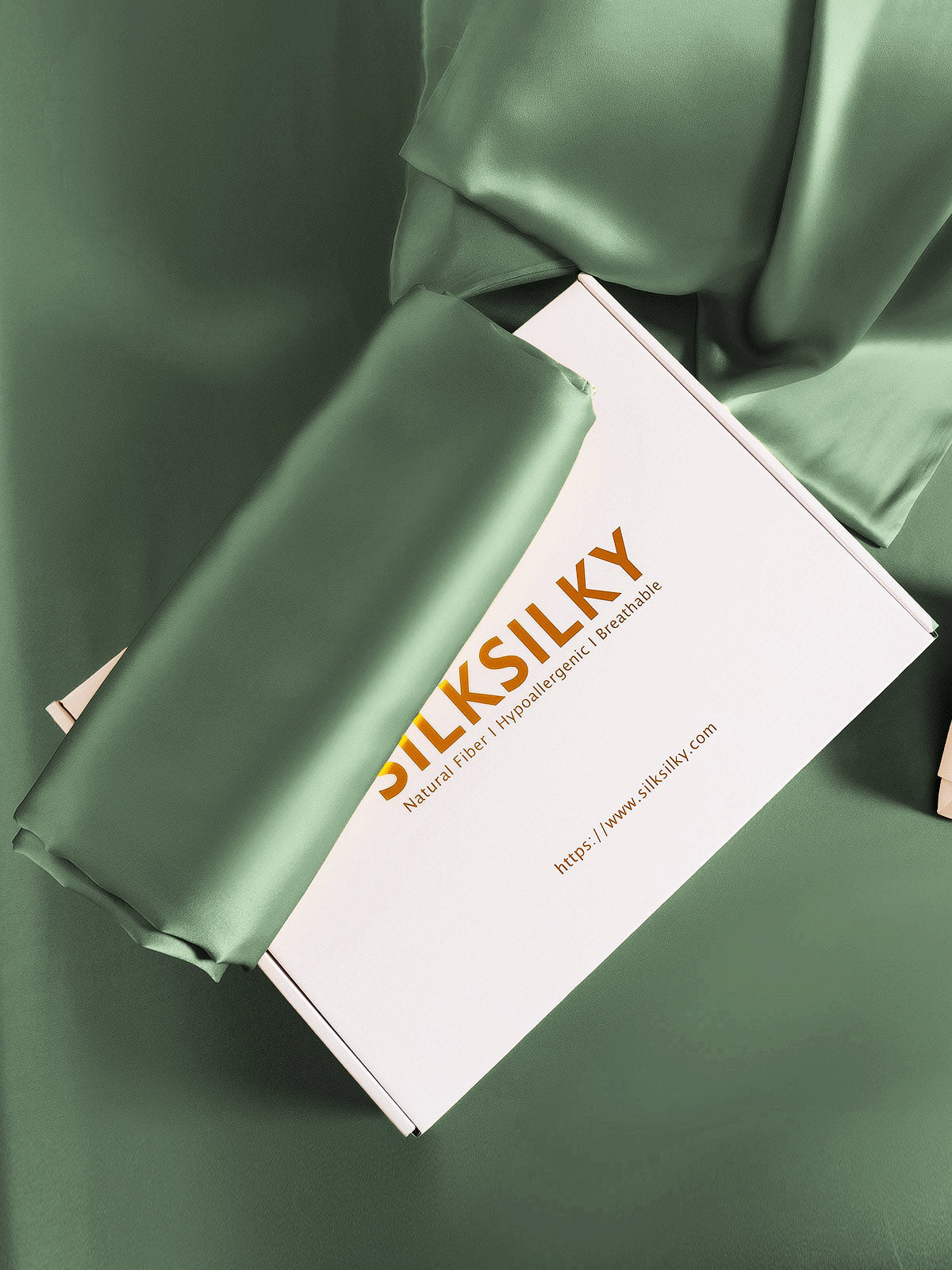 [Grayish Green] SilkSilky-CA 30Momme Pure Silk Pillowcase 005