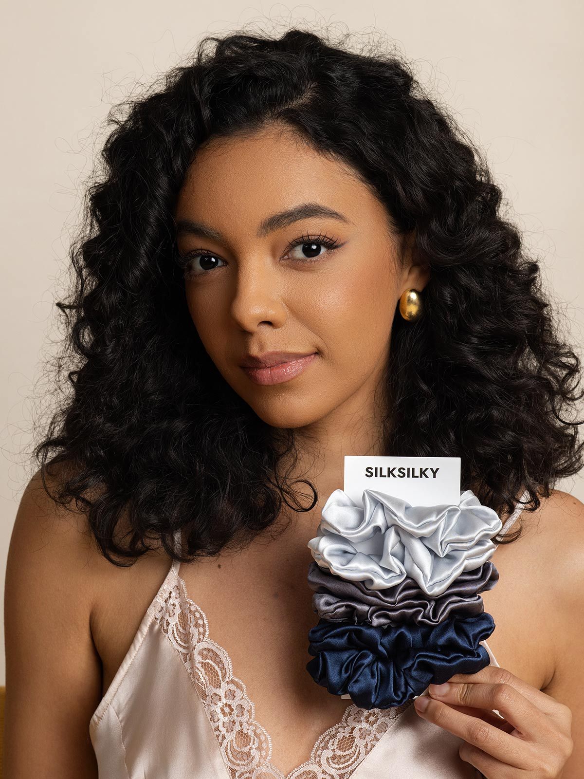 [Group1] SilkSilky-CA Pure Silk Scrunchie 004